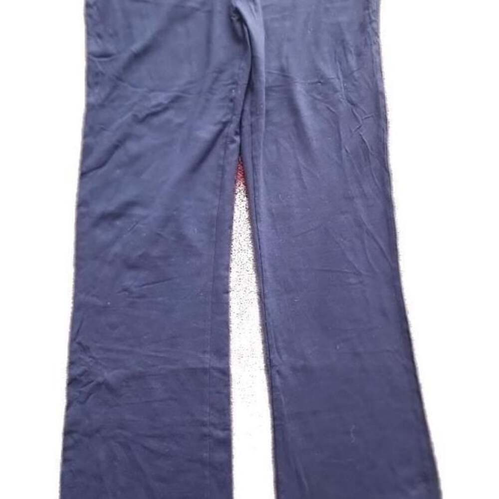 Puma Women's Navy Blue Fold-Over Waist Wide Leg Yoga Training Pants